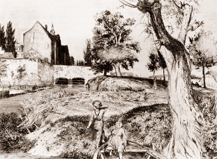  Adolpyh Von Menzel —— 沙弗格拉本的风景